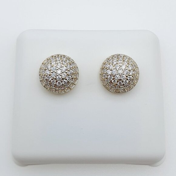 "14K Gold Plated Cubic Zircon Earrings, EVBRS464 - Picture 5 of 9